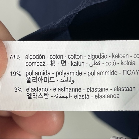 Zara Mens Large Super Slim Fit Navy Blue Short Sleeve Button Front Shirt Medium - Picture 5 of 5